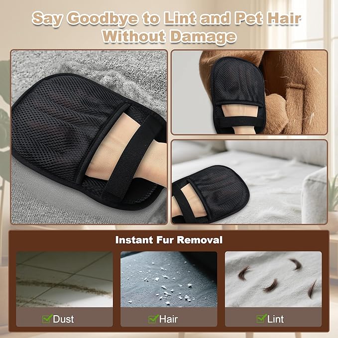 Wholesale 50PCS Pet Hair Removal Glove for Cats & Dogs, Upgraded Five-Finger Electrostatic Pet Hair Remover Glove, Reusable Magic Brush Pet Hair Removal Tool for Laundry, Couch, Carpet & Car Seat