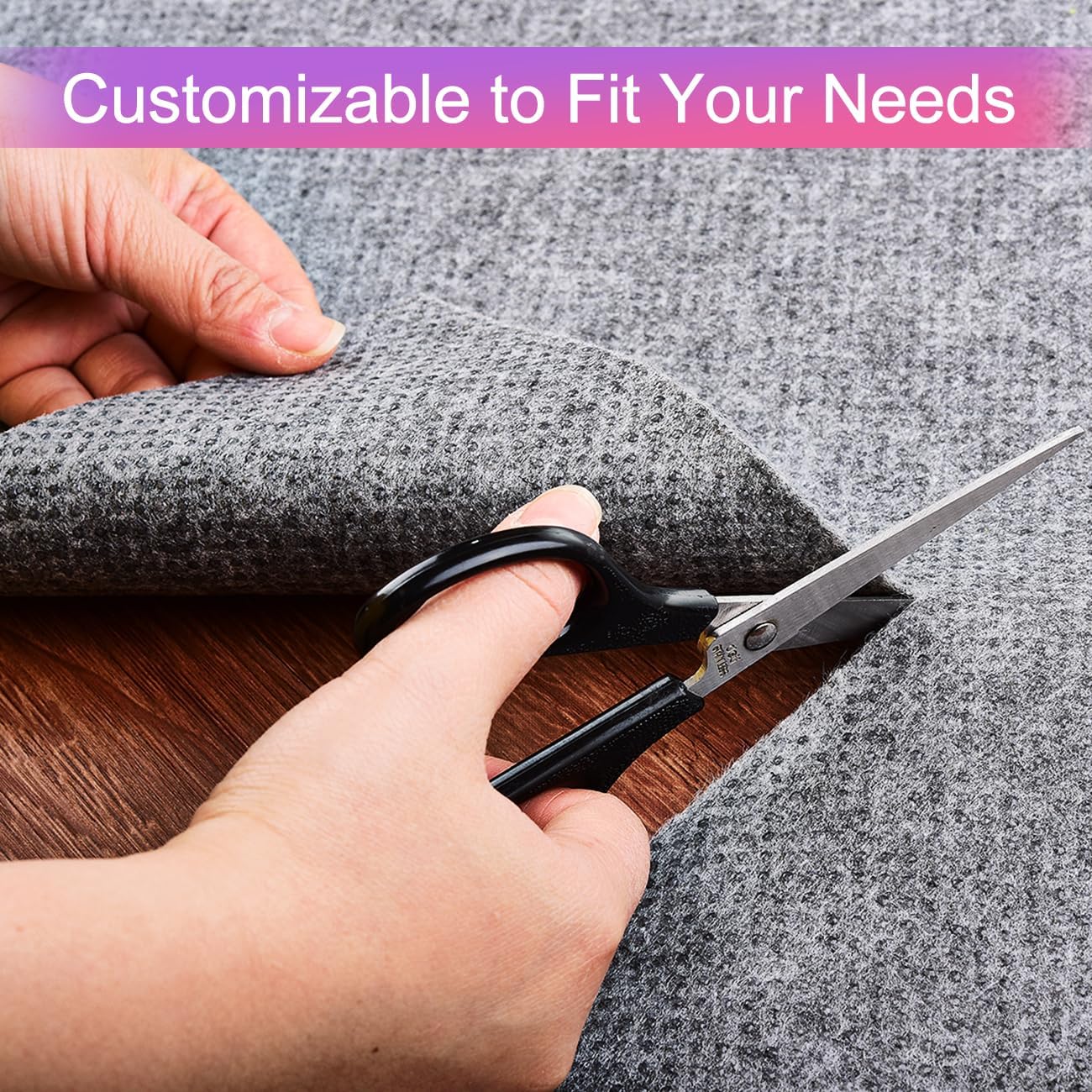 Ultra Strong Anti-Slip Rug Felt Pad 2 x 8 ft for Hardwood Floors, Non Slip Area Gripper, Thin Profile Non Skid Carpet Mat Keep Your Rugs in Place- Gray
