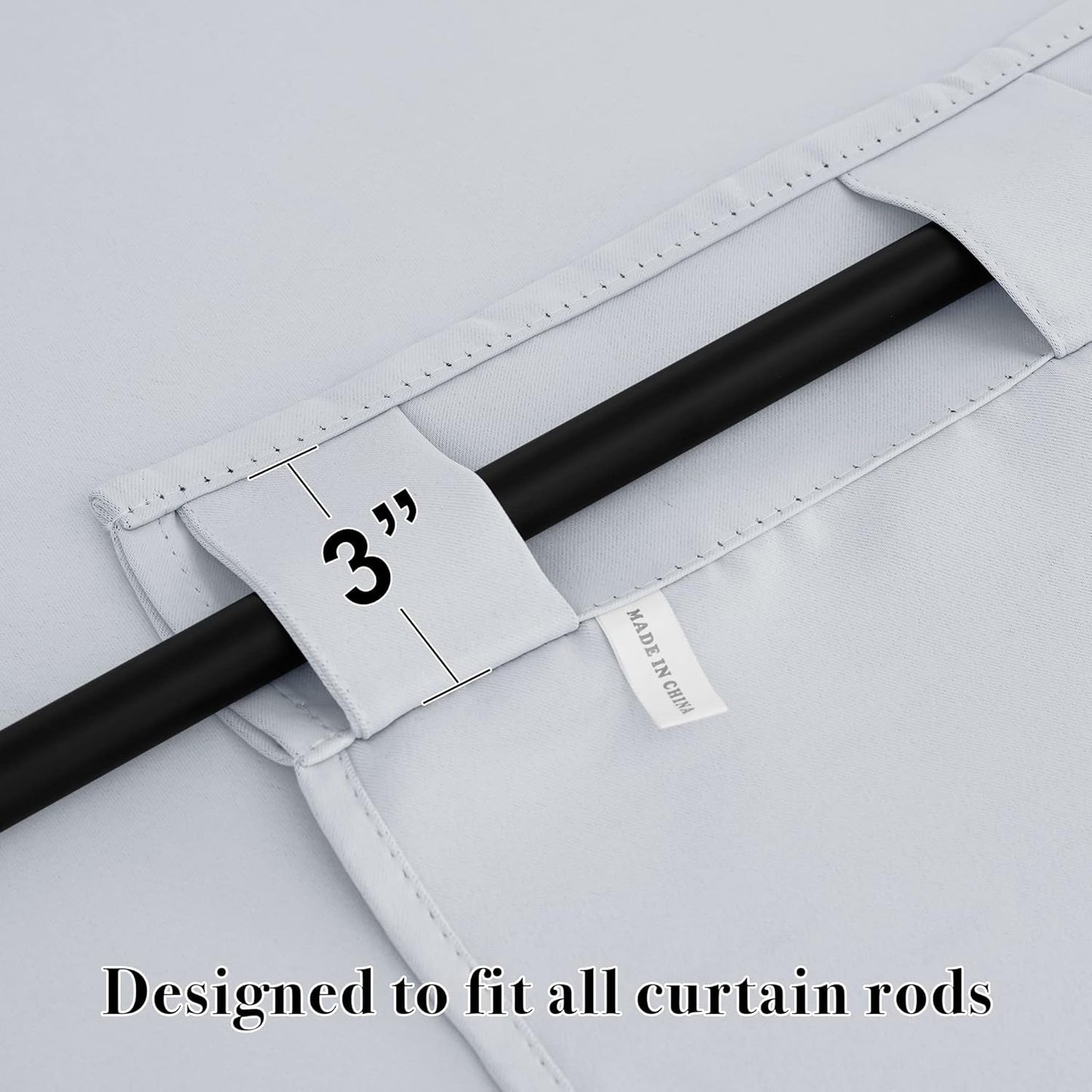RYB HOME Small Window Curtains - Blackout Insualting Privacy Curtains for Kids Bedroom Kitchen Bathroom Basement Cafe Cabinet Tiers Drapes, 34 Width x 24 Length, 2 Panels, Grayish White