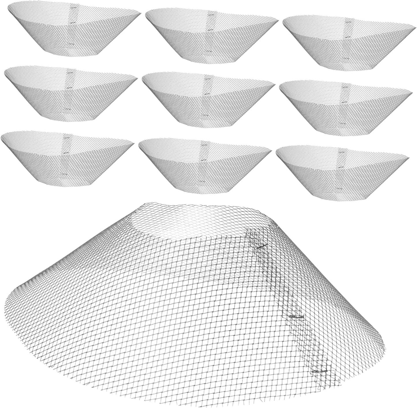 10pcs Range Hood Grease Mesh Filters Bowl Shaped Kitchen Vent Screen Replacement Nets for Home and Restaurant Cooking Durable and Easy to Install Accessories