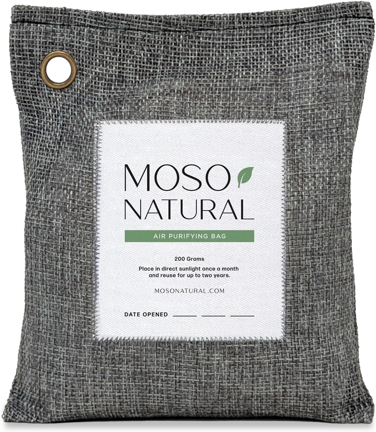 Moso Natural Air Purifying Bag 200g | Premium Bamboo Charcoal Odor Absorber for Home & Car | Closet Odor Eliminator, Small Room Deodorizer & Car Air Freshener | Long Lasting Charcoal Bags Cover 90sqft