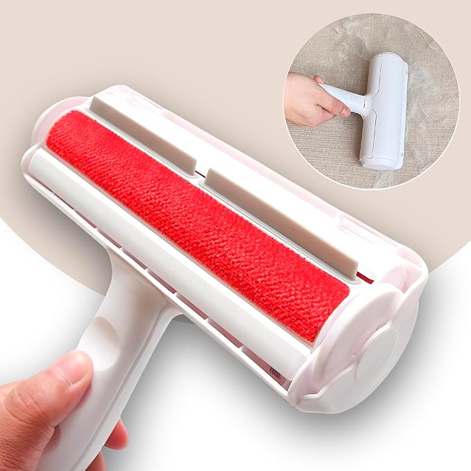 Dog/Cat Hair Roller Remover [Reinforced Handle], Reusable Lint Roller - for Couch, Carpet, Clothing & Bedding