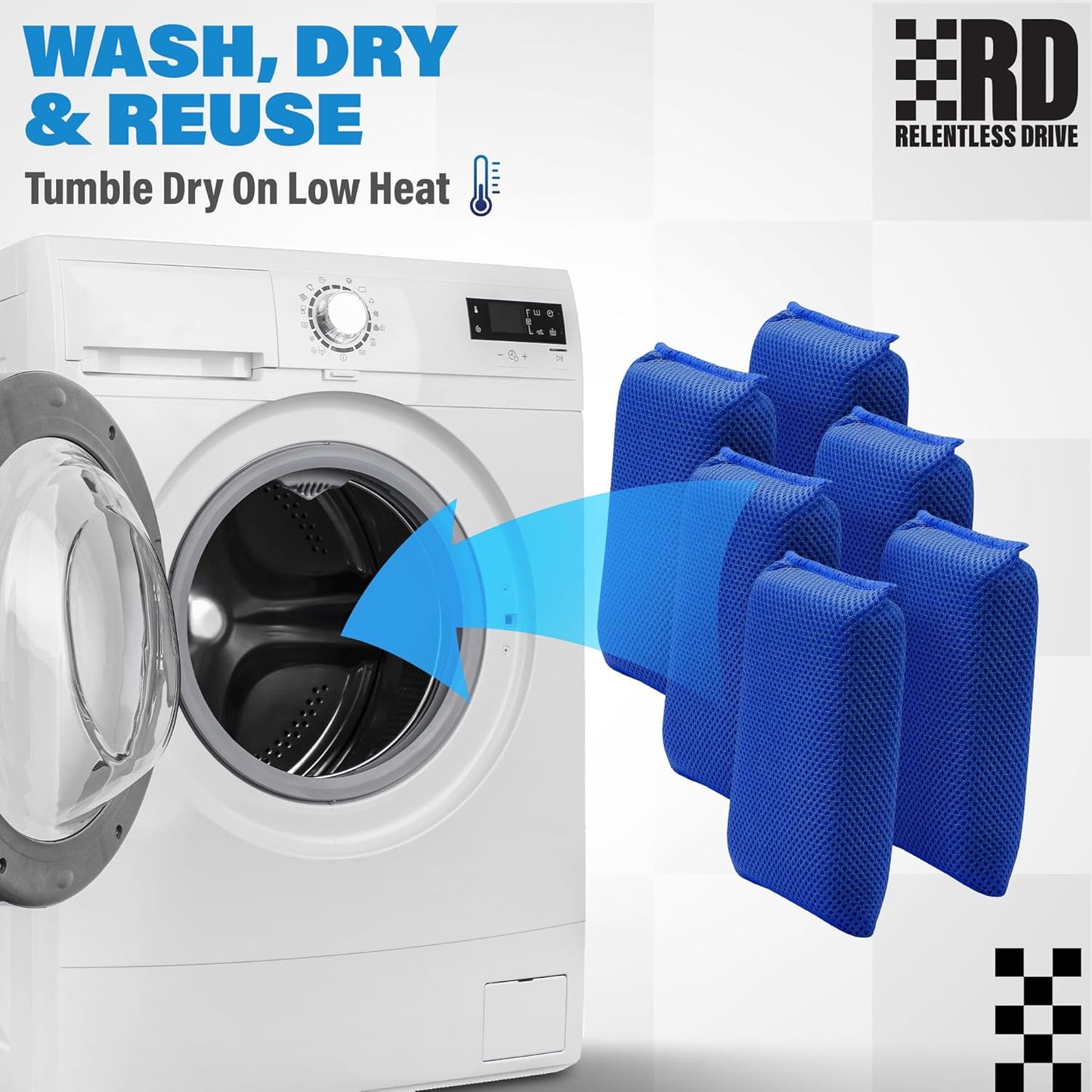 Bug Remover Car Wash Sponge (6 Pack) Bug and Tar Remover for Cars Exterior - Ultra Soft Mesh Car Wash Sponges Non Scratch