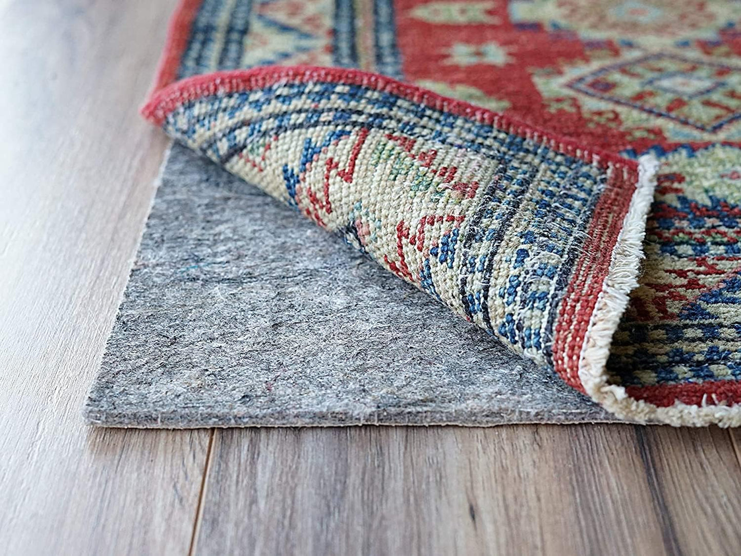 RUGPADUSA - Dual Surface - 5'10" x 8'10" - 1/4" Thick - Felt + Rubber - Non-Slip Backing Rug Pad - Safe for All Floors