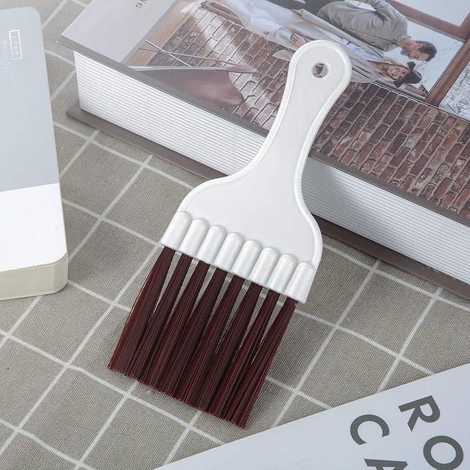 Boao 8 Packs Coil Brush Air Conditioner Condenser Refrigerator Cleaning HVAC Coil Cleaner Small Plastic Whisk Brush (Brown)