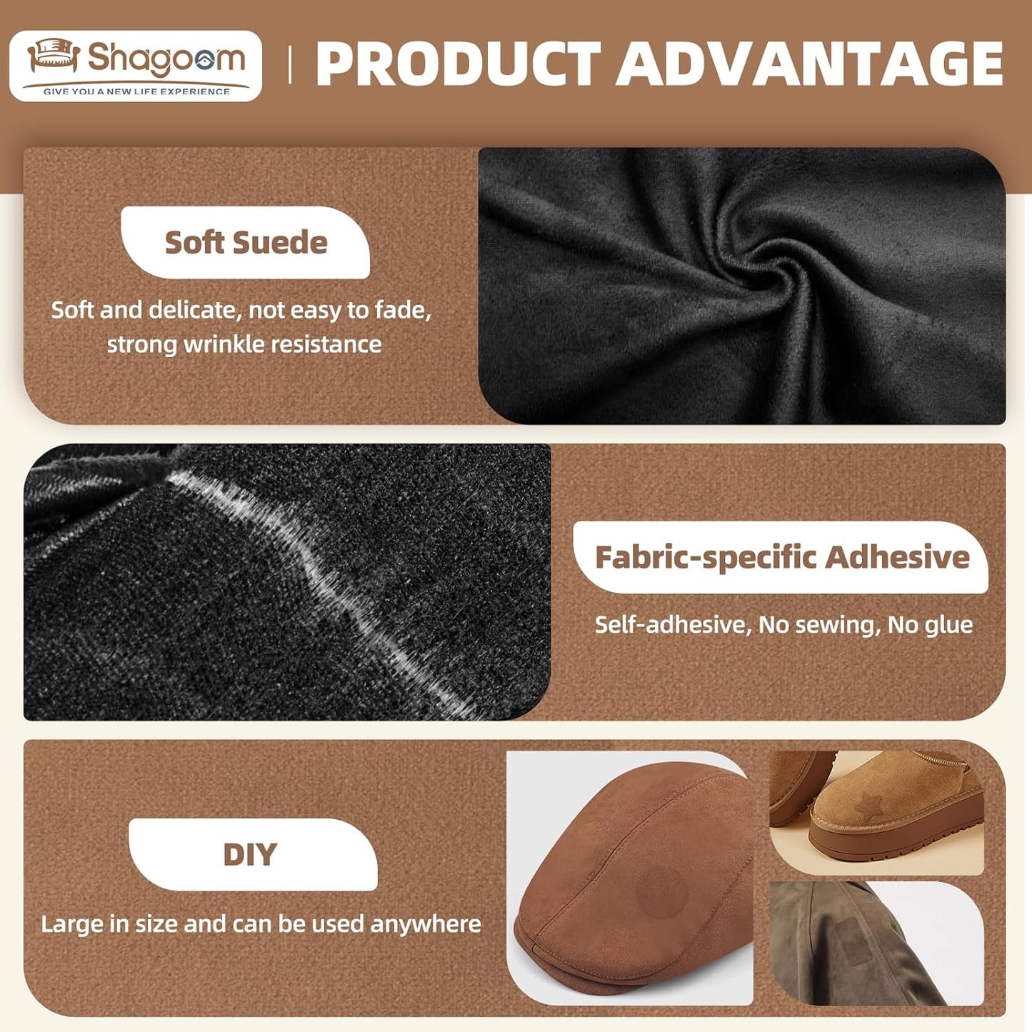 Suede Repair Patch, 17X79 Inch Fabric Large Repair Tape, Self-Adhesive Patches for Furniture, Sofa, Car Interior, Shoes, Hand Bag, Clothing (Grey, 17X79 Inch)