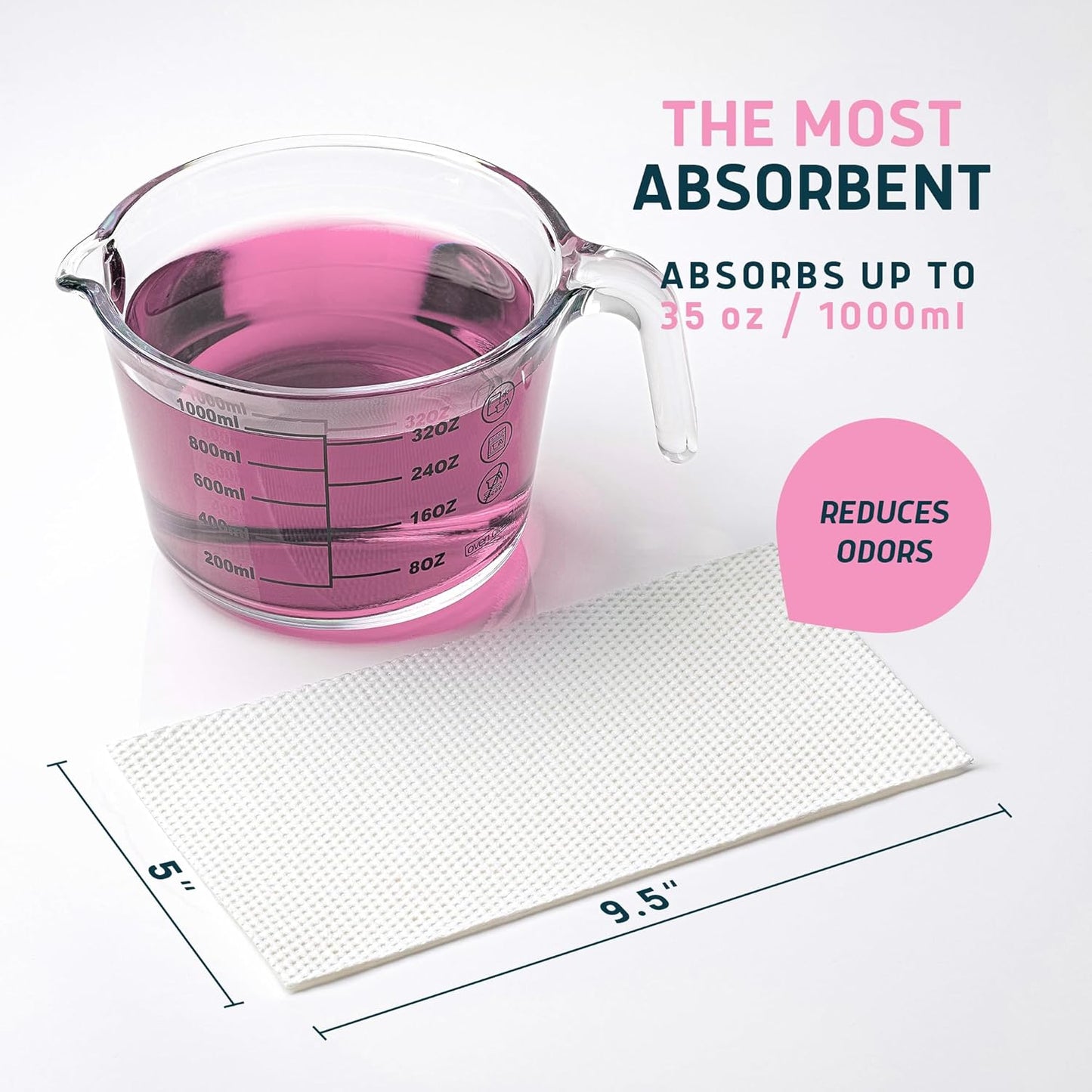 Lunderg Rose Scented Super Absorbent Commode Pads - Medical Grade Value Pack 250 Count - for Disposable Bedside Commode Liners, Adult Chairs, Portable Buckets & Camping Toilet Bags - Light Scent