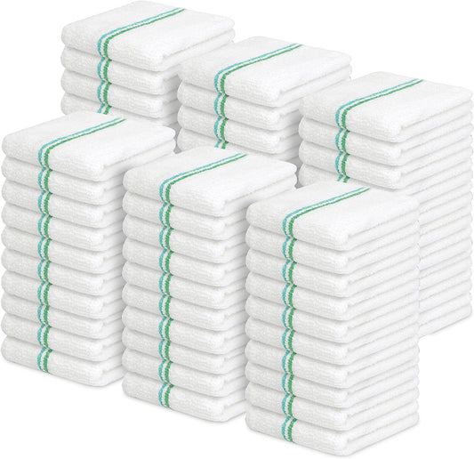 Avalon Towels Terry Bar Mop Towels (Value Pack of 60) Size 16"x19" – Absorbent and Durable, Multipurpose Cleaning Rags, Cotton Cleaning Cloths, Terry Cloth Rags, Reusable Shop Rag