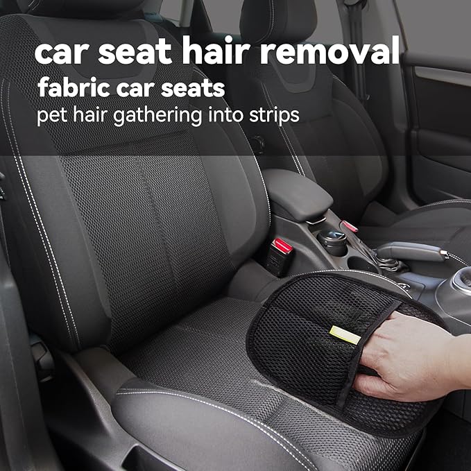 Pet Hair Remover Gloves: Static Design, 9.4"×7.1" Reusable Lint Remover for Furniture, Clothing, Car Seats – Grooming Tool for Cats & Dogs, 2PCS