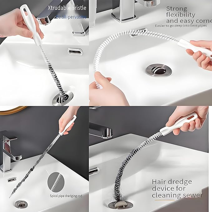 22pcs Crevice Cleaning Brushes Set,Drain Snake,Pipe Cleaners,Straw Brush,Drain Clog Remover,Toilet Bowl Cleaner,Long Bottle Brush,Sink Plunger