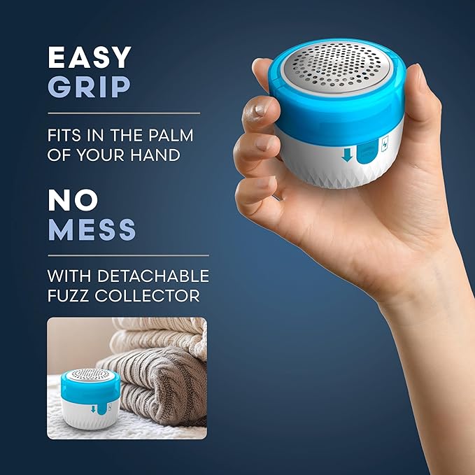 Conair Fabric Shaver, Lint Shaver for Clothing and Furniture Removes Lint, Fuzz, and Pilling, Fabric Pilling Remover with Extra-Large 2.25" Shaving Surface and 3 Stainless Steel Blades