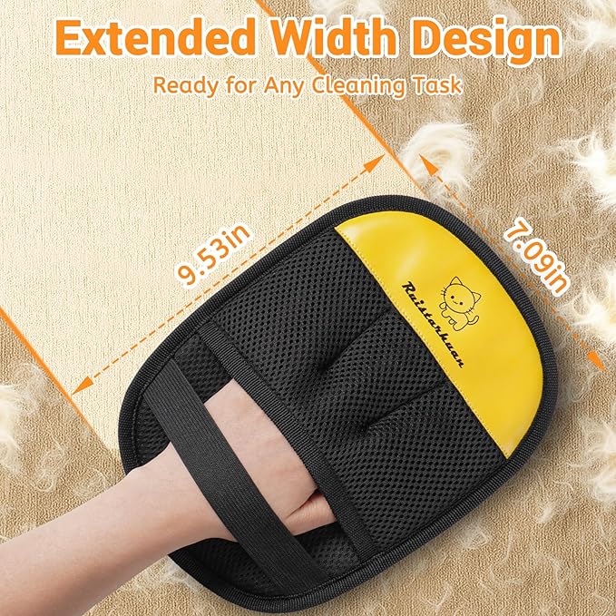 Pet Hair Removal Glove，2026 Newly Upgraded Reusable Magic Brush Pet Hair Remover Glove for Cats & Dogs，Pet Hair Remover Tool for Couch,Curtain, Clothing, Carpet, Car Seat (2Pcs)