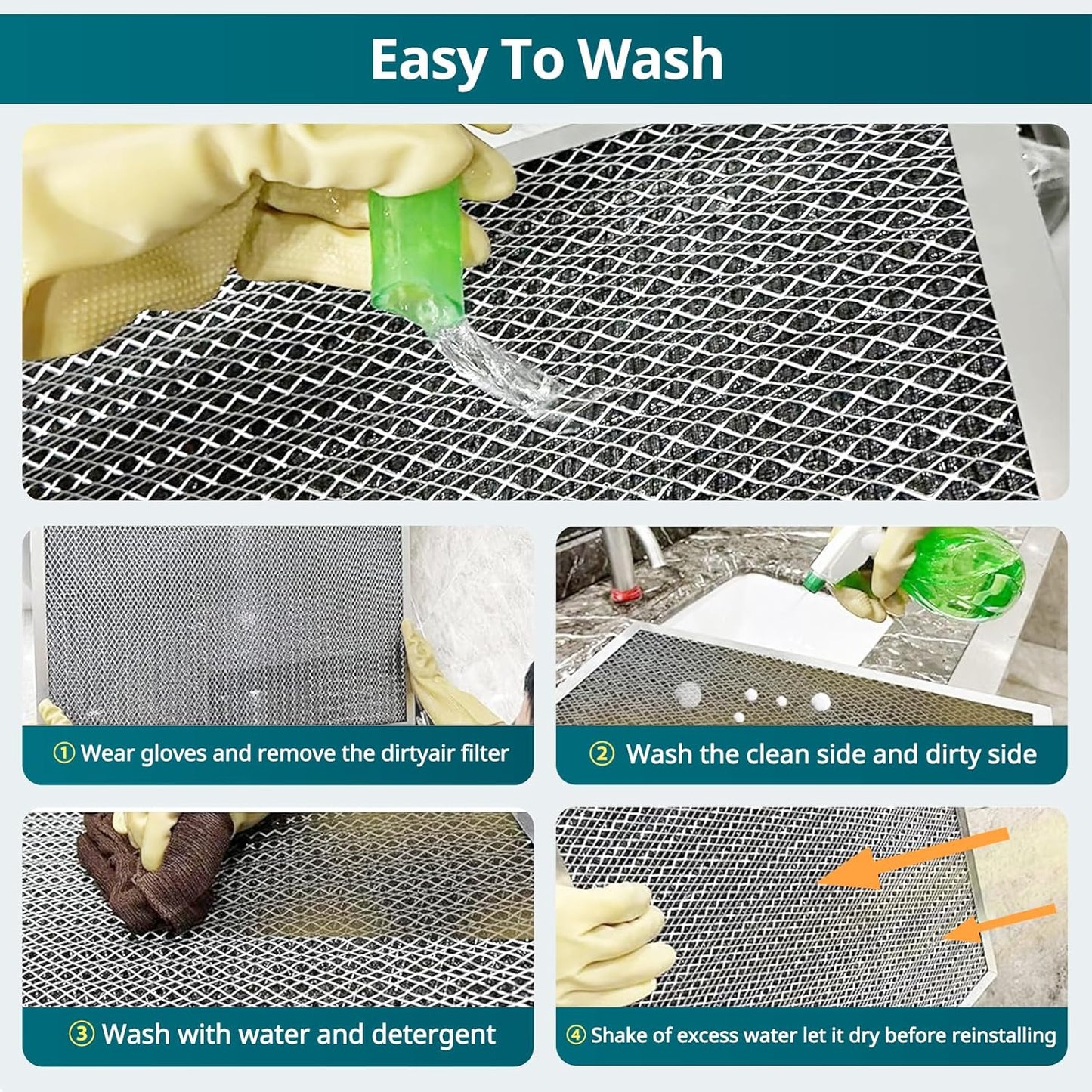 Torjim 14x24x1 MERV8 Washable & Reusable Electrostatic Air Filter, AC/HVAC Furnace Filter, Breathe Fresher, Easy Install