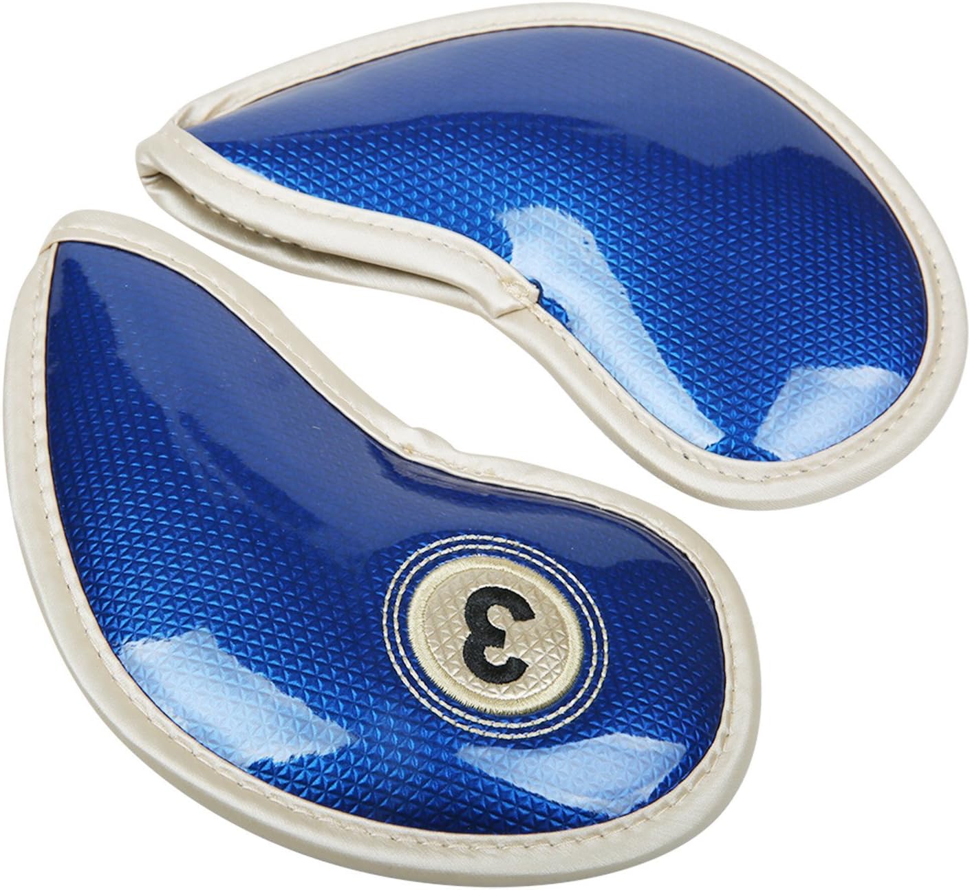 HISTAR 10pcs Crystal Pu Leather Golf Iron Head Covers Set Iron Club Headcover