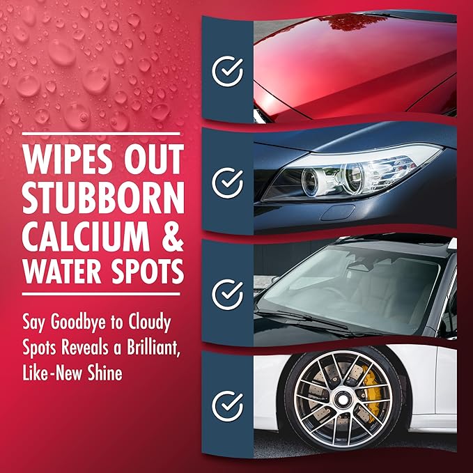 Heavy Duty Car Window Cleaner - Water Spot Remover for Cars, Oil Film Remover and Acid Machine Cleaner for Car Paint, Glass, and Metal, Multi-Purpose Hard Water Stain Remover for Car Detailing – 16 oz