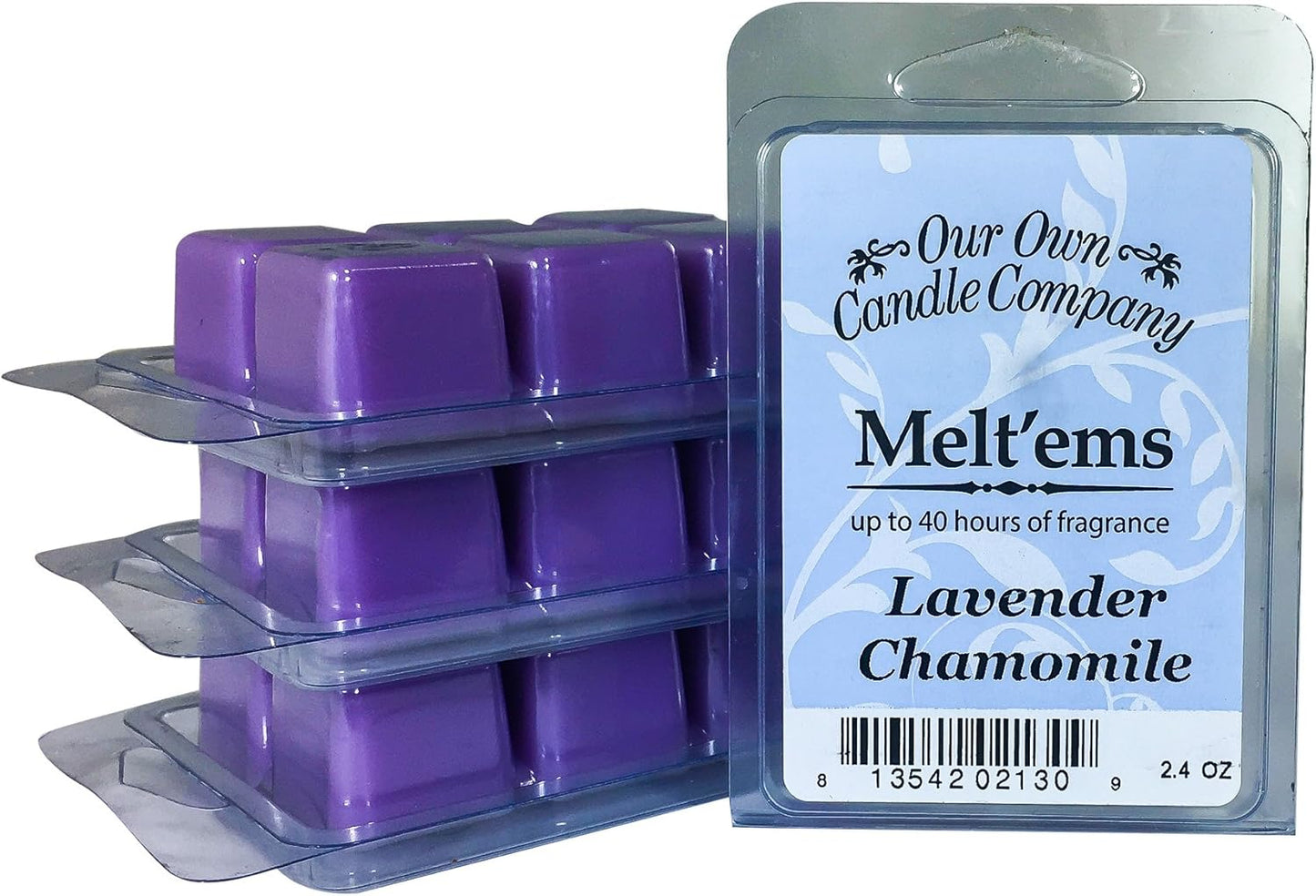 Our Own Candle Company Premium Wax Melt, Lavender Chamomile, 6 Cubes, 2.4 oz (4 Pack)