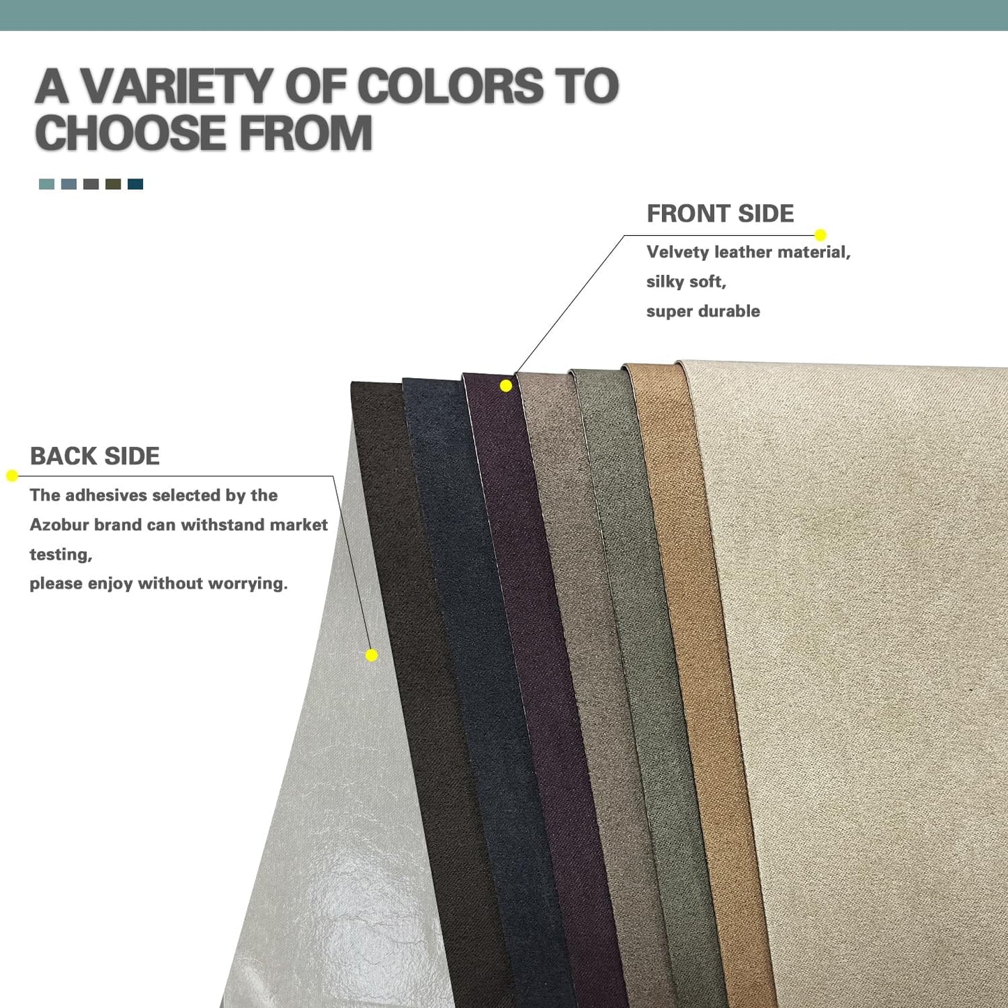 Velvet Repair Patch - Self-Adhesive Flannel Fabric Patch in Multi Colors for Sofas, Car Seats, Handbags, Jacket Holes and Tears