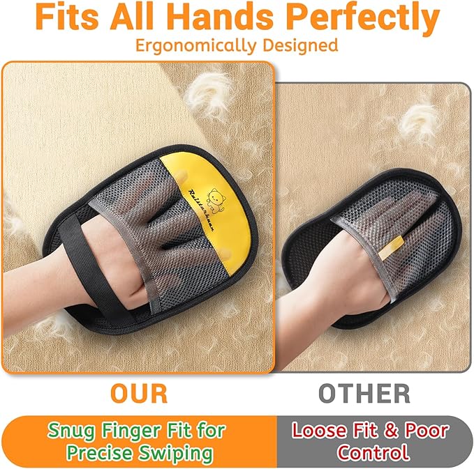 Pet Hair Removal Glove，2026 Newly Upgraded Reusable Magic Brush Pet Hair Remover Glove for Cats & Dogs，Pet Hair Remover Tool for Couch,Curtain, Clothing, Carpet, Car Seat (1Pcs)