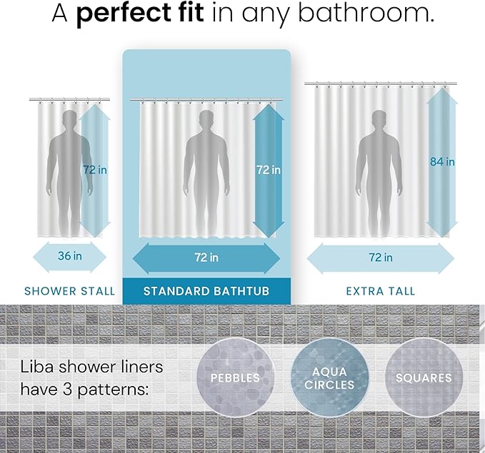 LiBa Waterproof PEVA 8G Shower Curtain, Plastic for Shower Stall, Bathtubs, Heavy Duty Bathroom Shower Curtain, Weighted Magnets,Rustproof Grommets - 3D Cat Eyes Pattern, 72x72