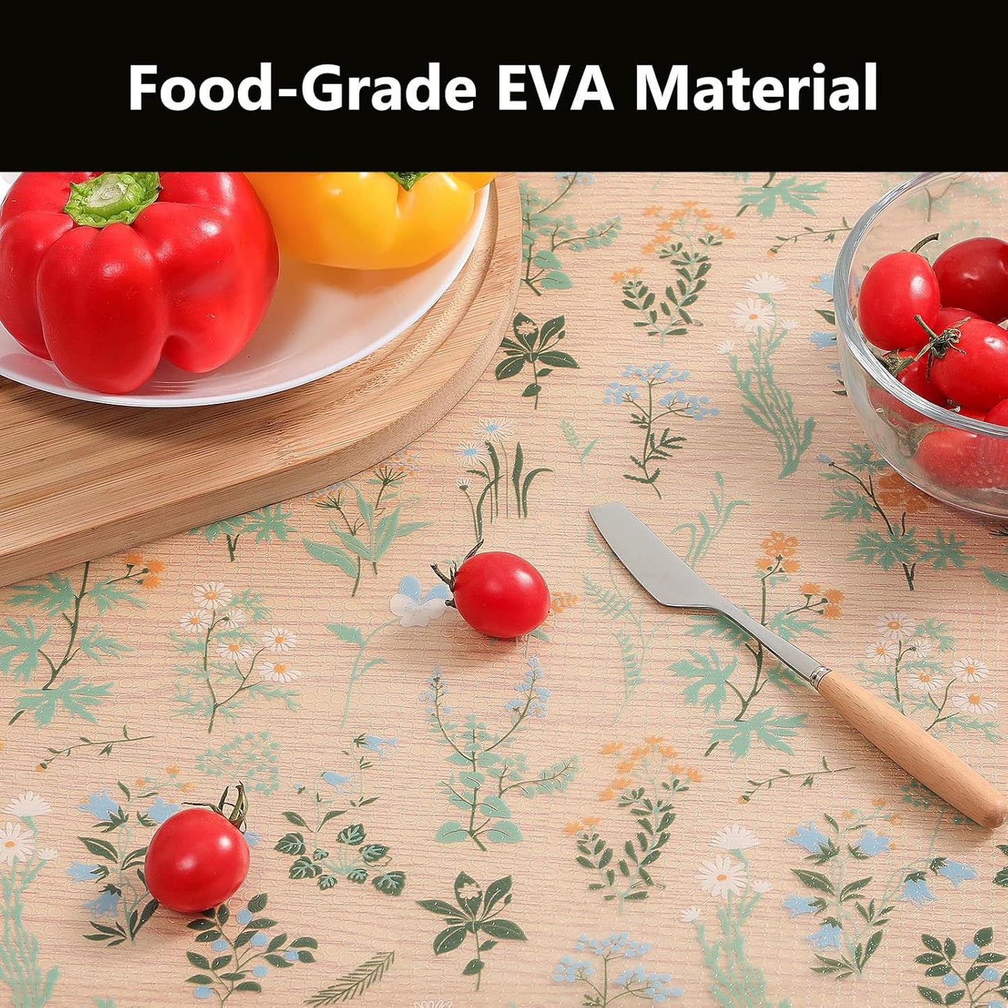 INNOLITES Shelf Liners for Kitchen Cabinets – Drawer Liner Waterproof & Oil-Proof, Non-Adhesive EVA Mat – Durable & Washable – for Shelves, Cupboard, Dresser 17.7" x 78.7"