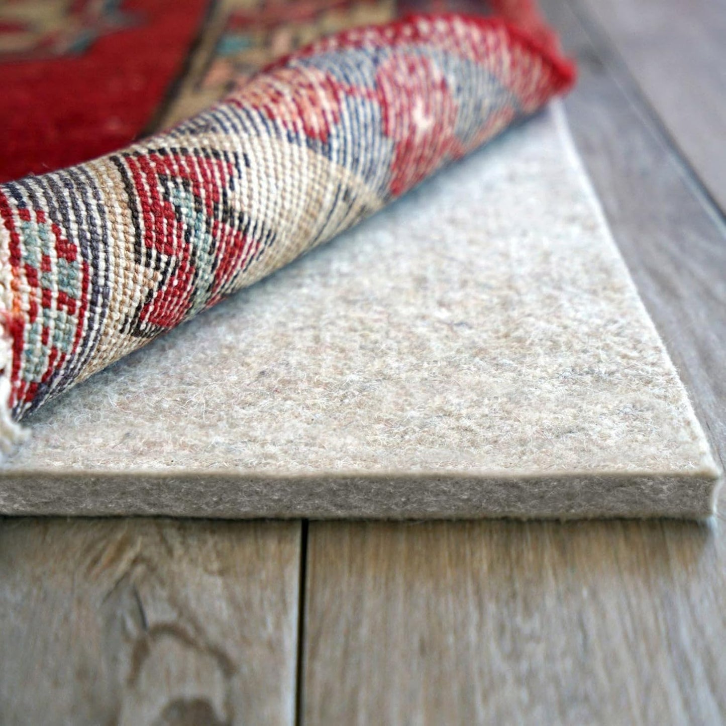 RUGPADUSA - Eco-Plush - 6'x9' - 1/2" Thick - 100% Felt - Luxurious Cushioned Rug Pad - Available in 3 Thicknesses, Many Custom Sizes