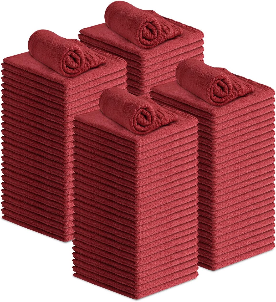 Avalon Towels Cotton Shop Rags – (Pack of 100) Size 12x14 Inches Cleaning Rags – Absorbent Shop Towels and Multipurpose Cleaning Towels for Automobiles, Industries, Garage and Homes