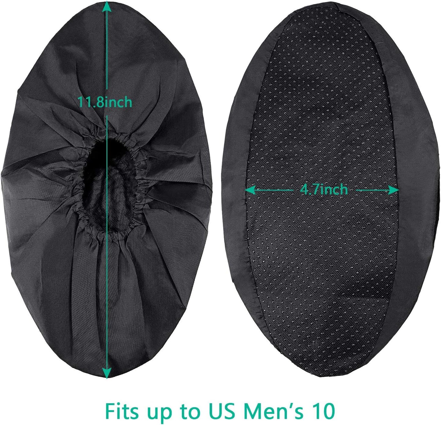 Frienda 16 Pairs Non Slip Reusable Shoe Covers Waterproof Boot Covers for Household Carpet Floor Protection Machine Washable (Large)