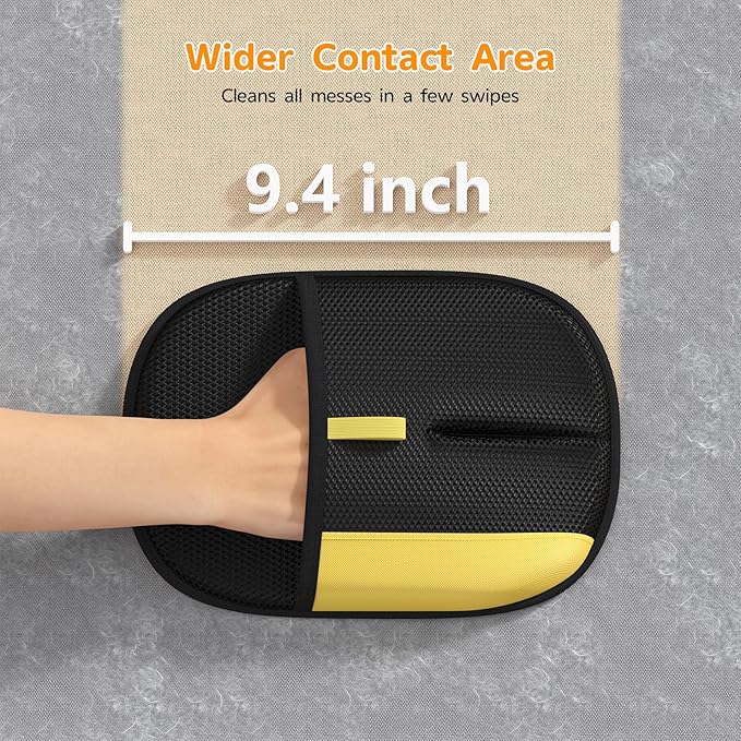 Pet Hair Remover - 2025 New Electrostatic Magic Brush Pet Hair Remover Glove, Reusable Cat & Dog Hair Remover Tool for Clothing, Couch, Furniture, Carpet, Car Seat, Cat Grooming Glove, 2 PCS