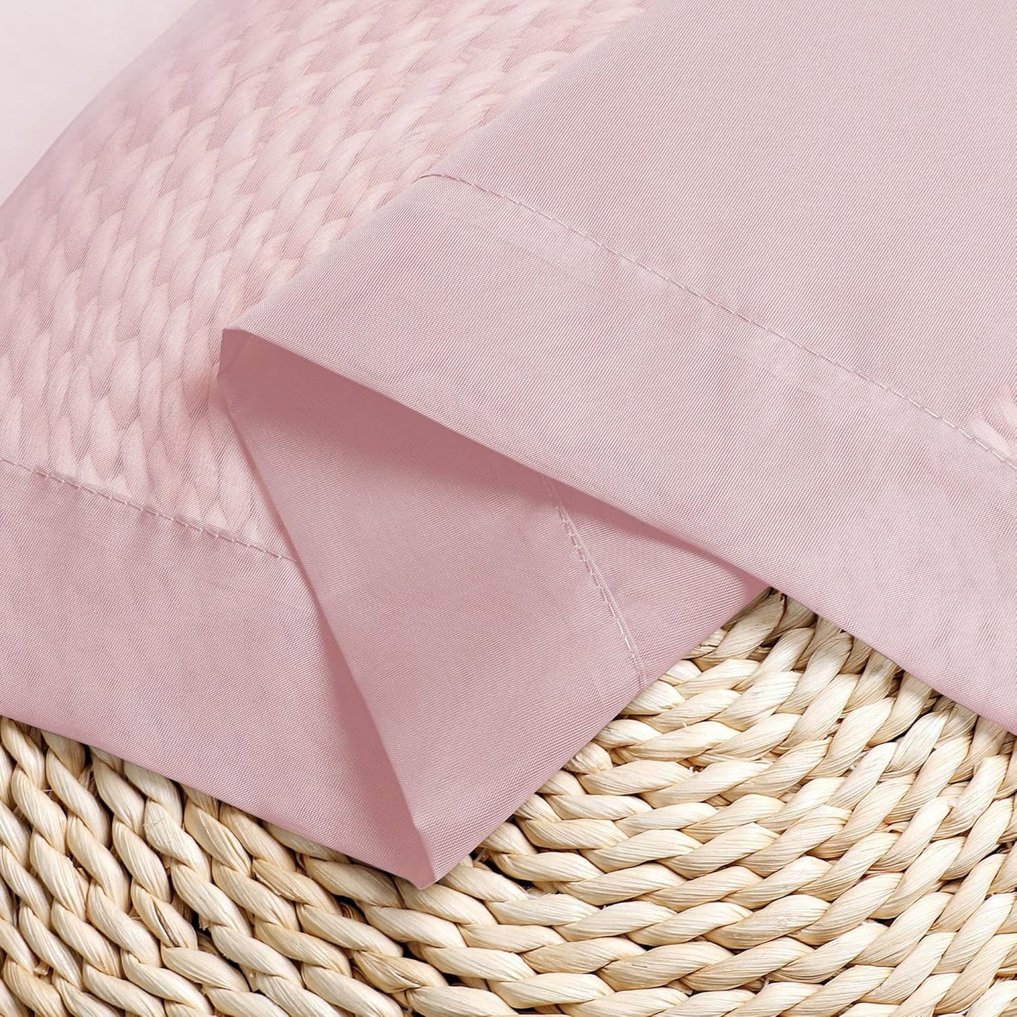 Chyhomenyc Sheer Curtains 63 Inch Length 2 Panels, Light Filtering Rod Pocket Window Sheer Curtain Drapes for Bedroom Living Room, 42Wx63L, 2 Panels, Blush Pink