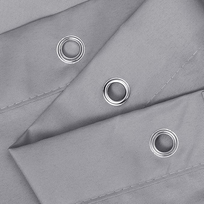 N&Y HOME Fabric Shower Stall Curtain or Liner 36 x 72 Inches - Hotel Quality, Machine Washable, Water Repellent - Gray, 36x72