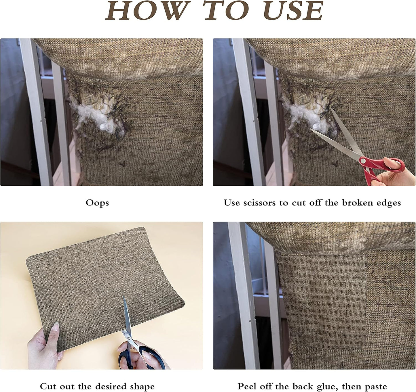 KING MOUNTAIN Coarse Linen Repair Patches, Self-Adhesive Linen Fabric Patches, 8X11 inch, Multi Color, Can be Used for Linen Sofa Repair and Linen Clothes Repair(8" x 11",Dark Green)