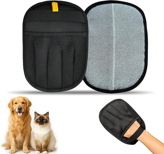 GREENWYN Pet Hair Removal Glove – Upgraded 5 Finger Reusable Electrostatic Pet Hair Remover Tool for Dogs & Cats, Removes Hair, Lint & Debris from Carpet, Couch, Car Seat & Clothing (1 Piece)