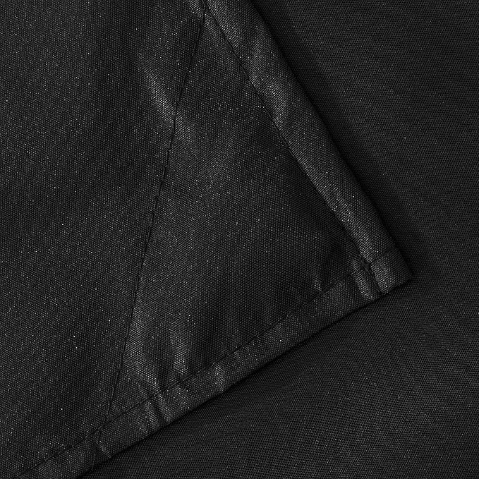 N&Y HOME Fabric Shower Stall Curtain or Liner 36 x 72 Inches - Hotel Quality, Machine Washable - Black, 36x72