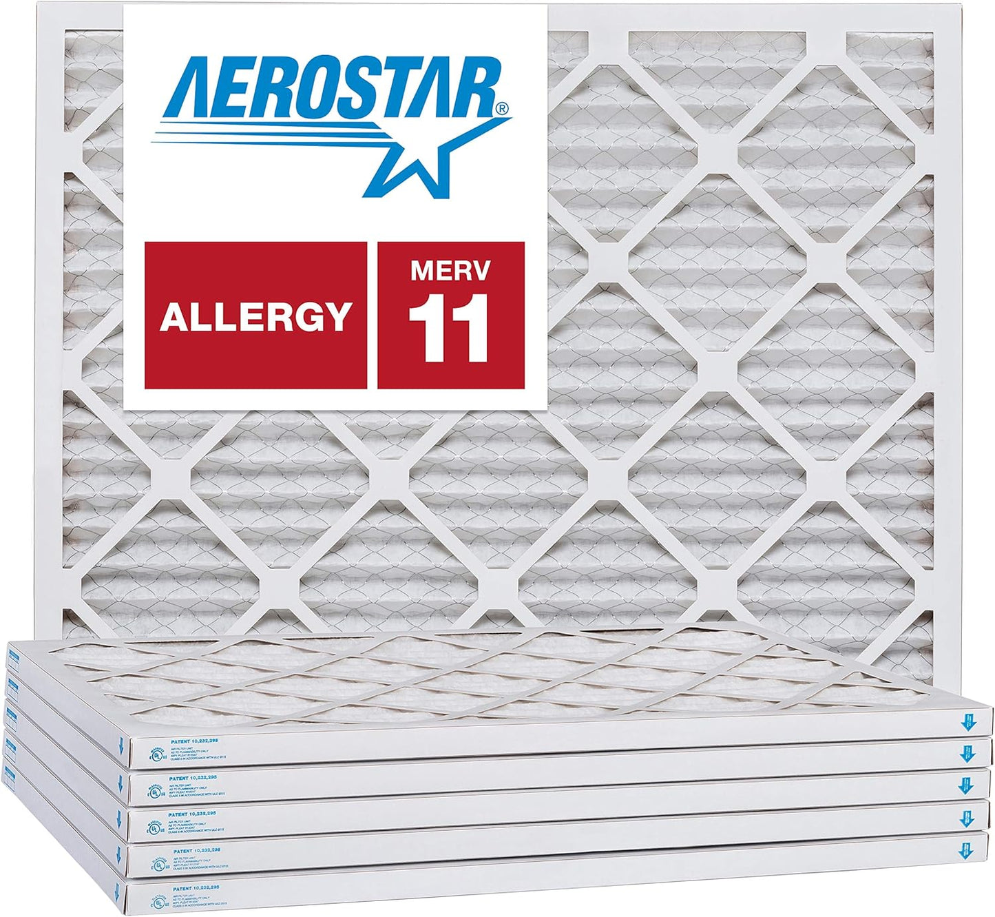 Aerostar 14x30x1 MERV 11, Pleated Air Filter, 14x30x1, Box of 6, Made in the USA