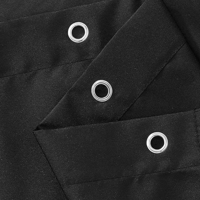 N&Y HOME Fabric Shower Stall Curtain or Liner 36 x 72 Inches - Hotel Quality, Machine Washable - Black, 36x72