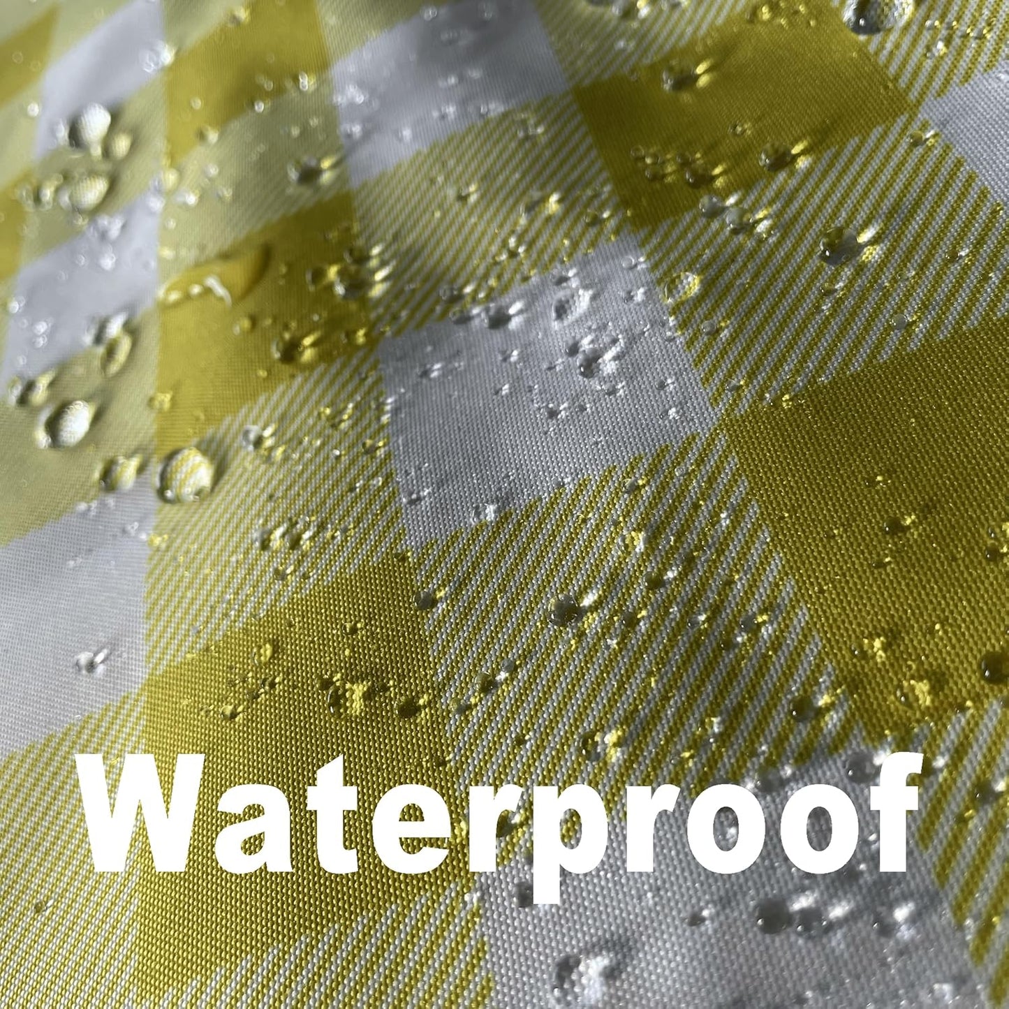 Classic Gingham Plaid Tablecloth Fabric - Rectangular 58x102 Inch Water Resistant Checked Table Cloth for Indoor/Outdoor Use - Table Cover for Kitchen, Picnics, Gardens, and Parties