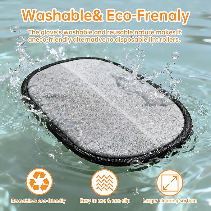 Pet Hair Removal Glove，2026 Newly Upgraded Reusable Magic Brush Pet Hair Remover Glove for Cats & Dogs，Pet Hair Remover Tool for Couch,Curtain, Clothing, Carpet, Car Seat (1Pcs)