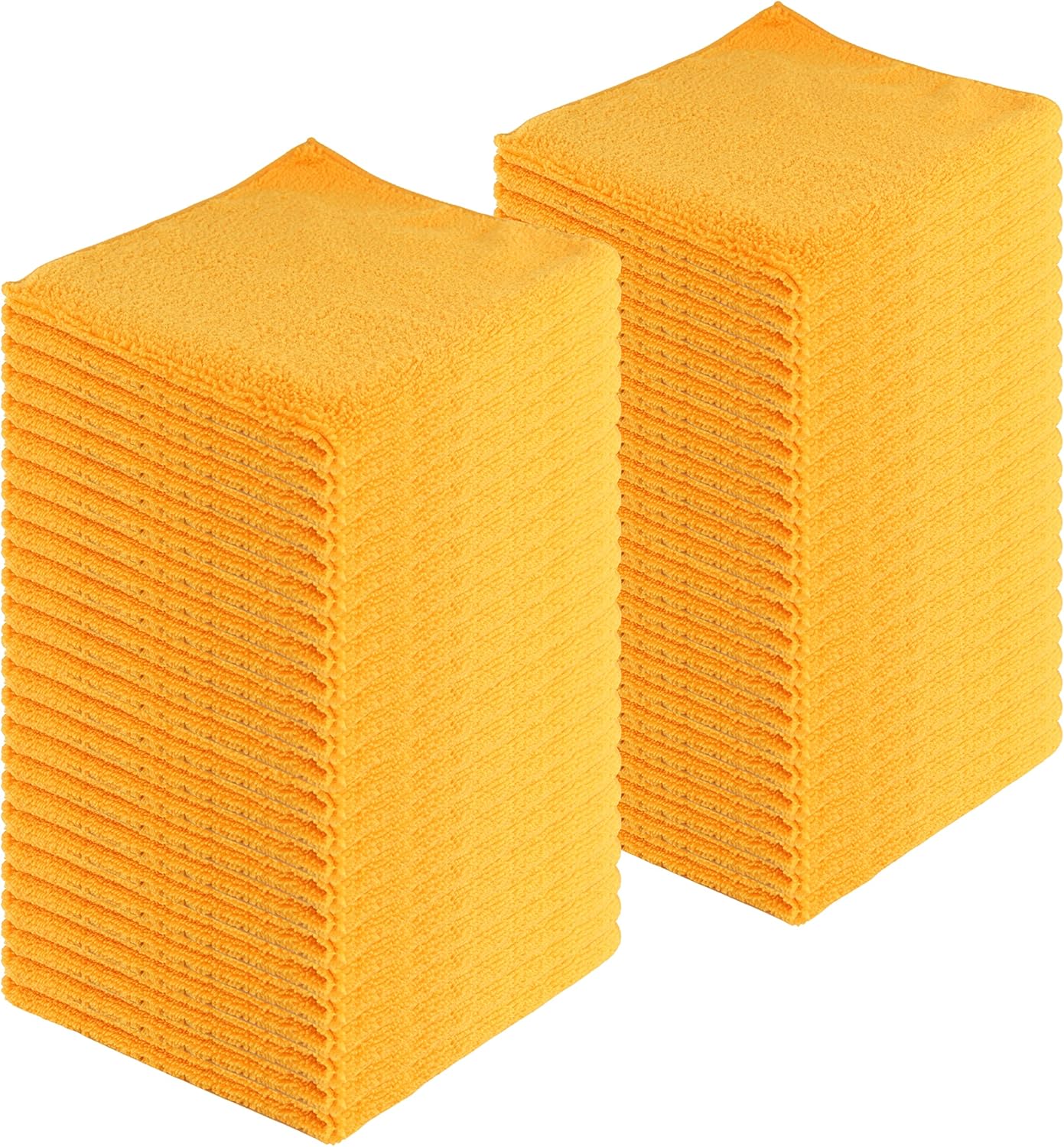 Microfiber Cleaning Cloths, 240 Pack, 16"x16", All-Purpose, Softer, Highly Absorbent, Lint-Free, Reusable, Washable Pro Towels, Orange, for House, Kitchen, Bathroom, Car, Office