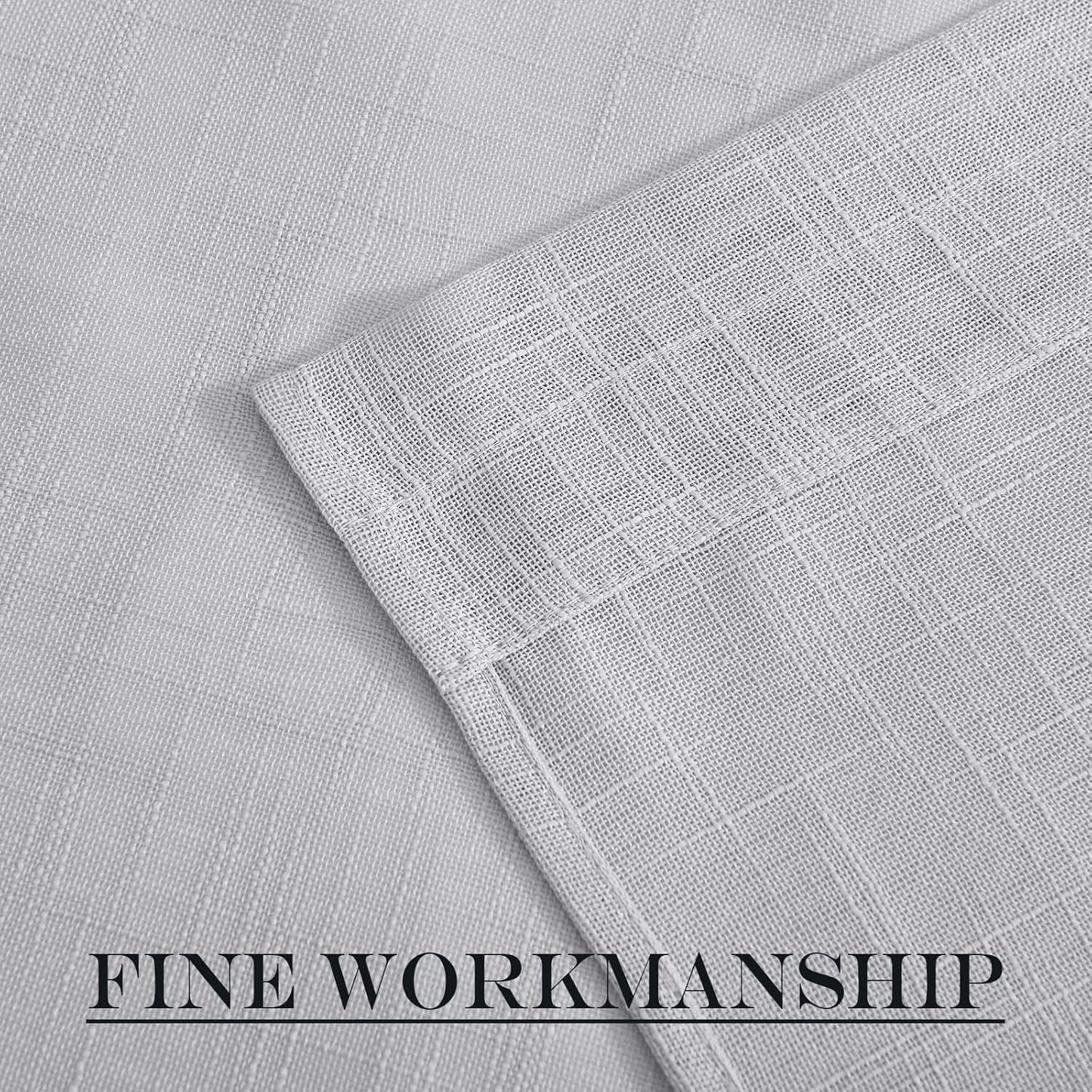 NICETOWN Light Grey Sidelight Curtain, Light Filtering Side Front Door Curtains for Small Window, French Door Curtain for Window Cover, 26W X 50L with Tieback, 1 Panel