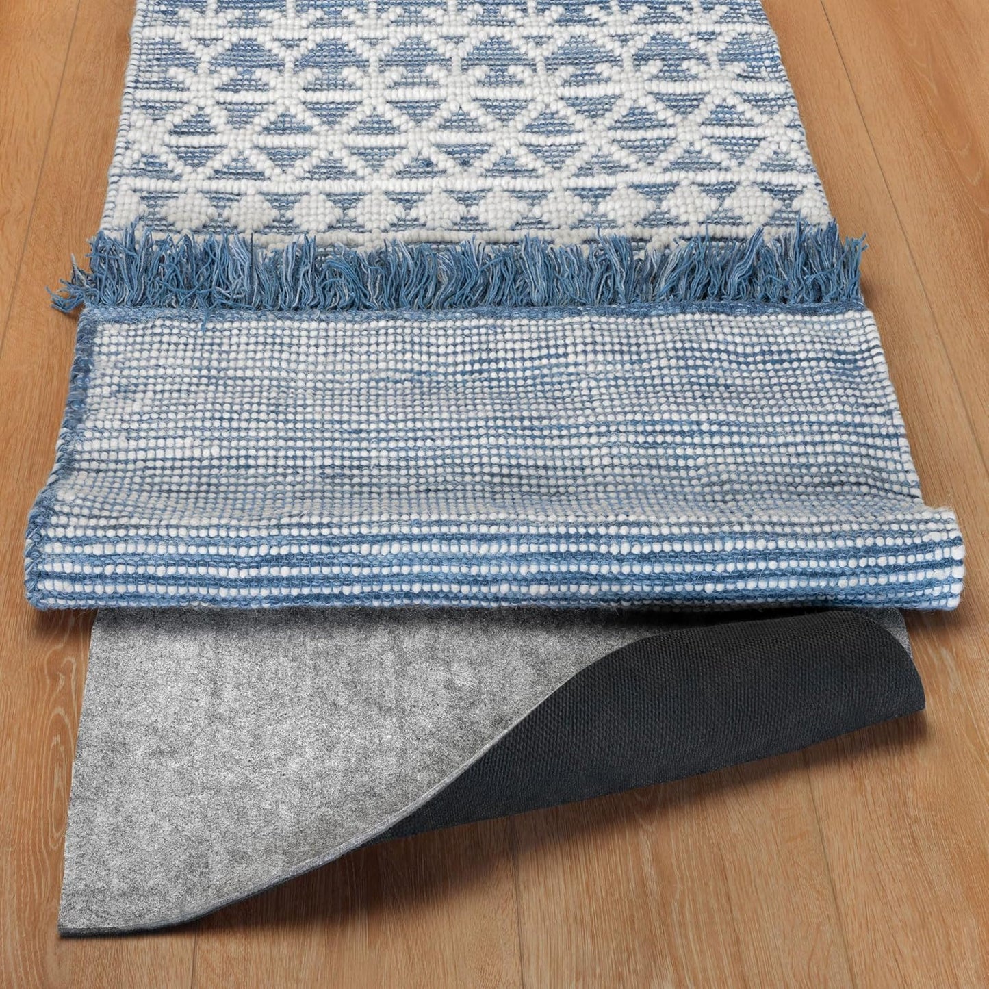 RUGPADUSA - Dual Surface - 1'10" x 9'10" - 1/8" Thick - Felt + Rubber - Non-Slip Backing Rug Pad - Adds Low-Profile Comfort and Protection