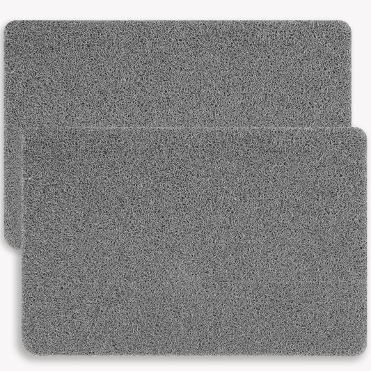 Non-Slip Bathtub Mat, 2 Pack Anti Slip Shower Mat, Fast Drying Bathtub Mats, Foot Scrubber Mat, Anti Slip Mat for Tub, Floor, Bathroom, Kitchen, Home, Hotel (Grey 24"×16"+24"×16")