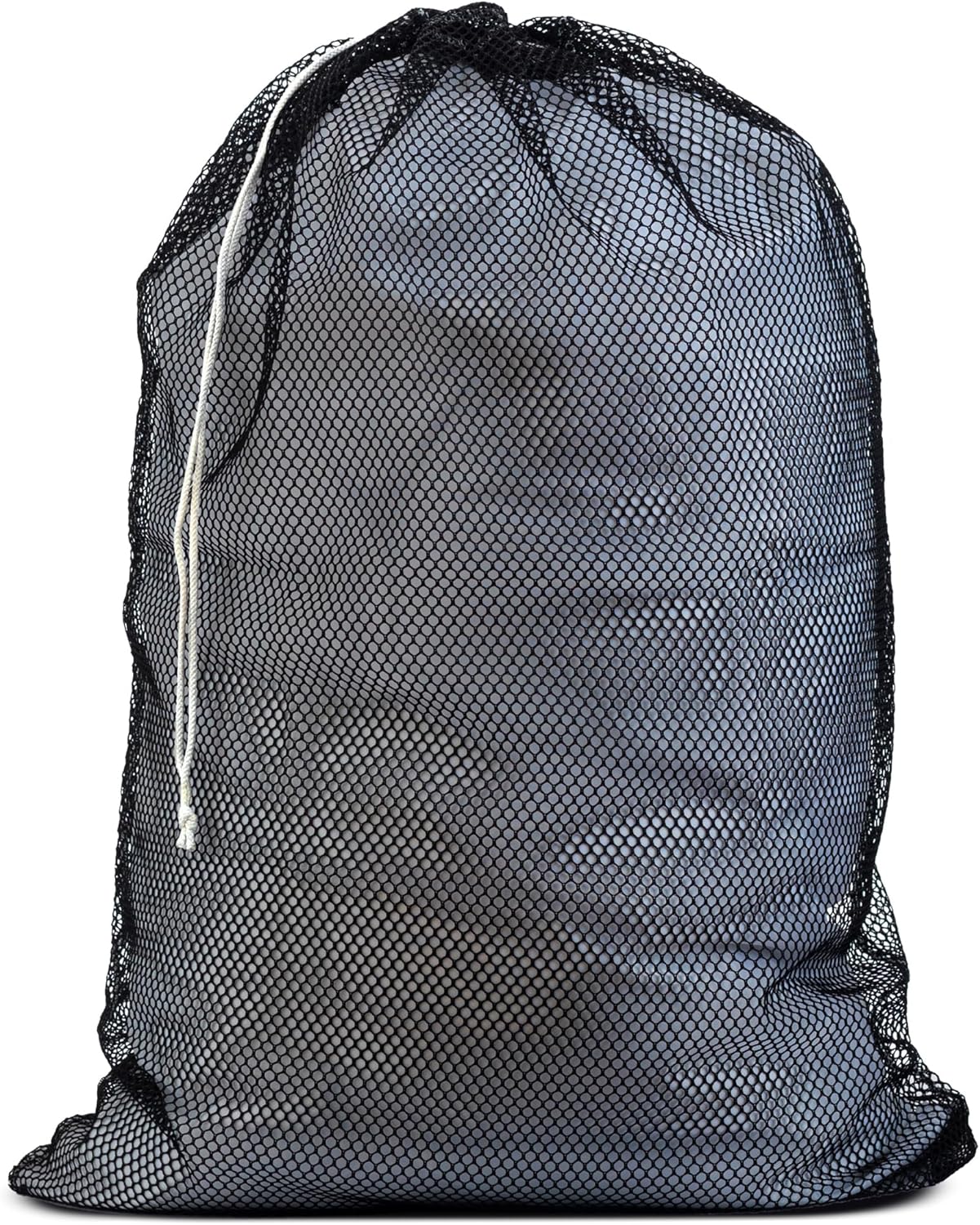 Handy Laundry Mesh XL Laundry Bag - Durable, Machine Washable with Secure Drawstring Closure - Perfect for College Dorms, Laundromats, Apartments (Black, Large 24" x 36")