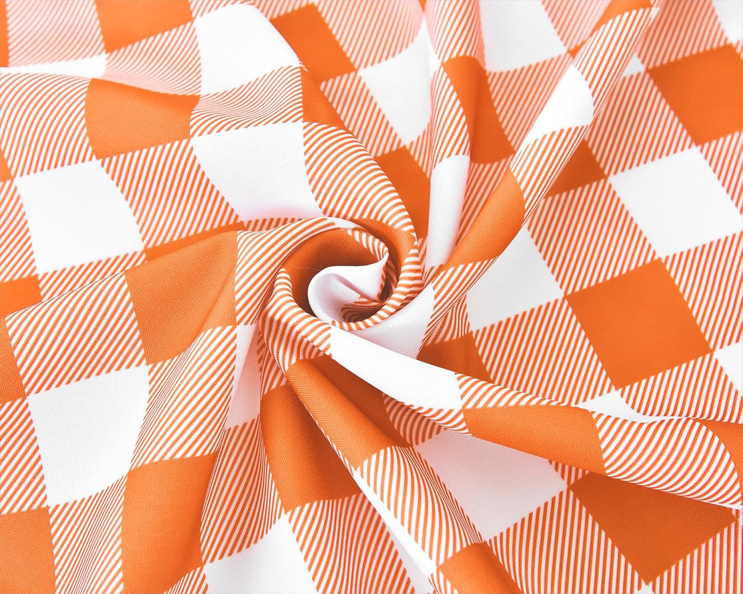 Waterproof Plaid Tablecloth Fabric - Oblong 52x70 Inch Classic Buffalo Tartan Table Cloth for Indoor/Outdoor Use - Washable Tabletop Cover for Dinner, BBQs, and Parties