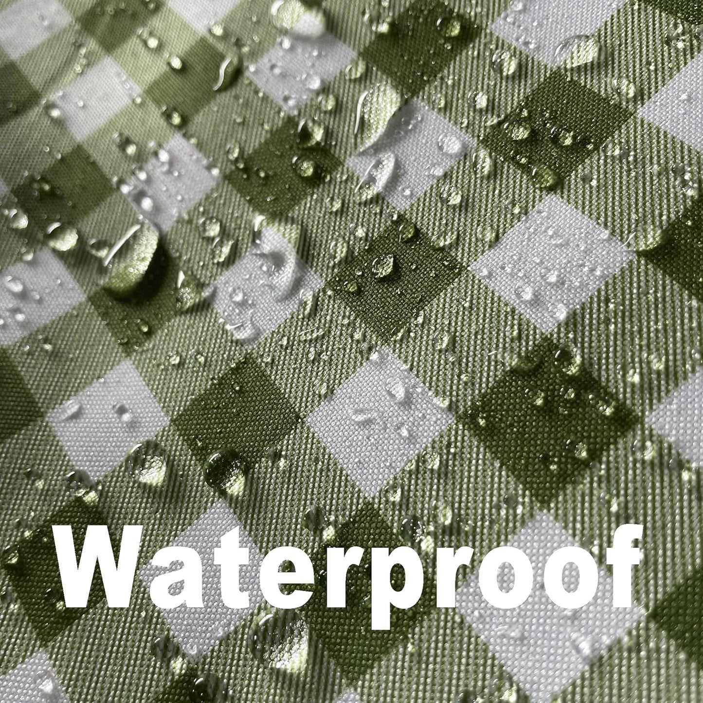 Classic Gingham Tablecloth Fabric - Oblong 58x120 Water Resistant Chequered Pattern Table Cloth for Indoor/Outdoor Use - Tabletop Cover for Birthday, Picnics, Gardens, and Parties
