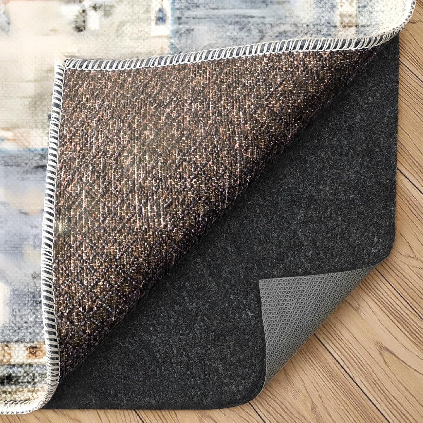 Felt Rug Pad, 5 x 7 Ft Rubber Non-Slip Rug Pad Gripper, Keep Rugs Secure and in Place, Extra Strong Under Carpet Mat Cushion - for All Floors