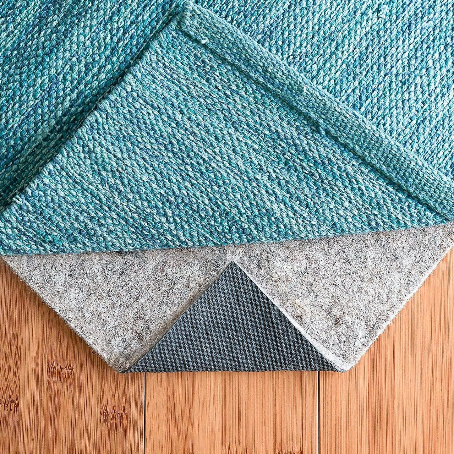 RUGPADUSA - Dual Surface - 2'x5' - 1/4" Thick - Felt + Rubber - Non-Slip Backing Rug Pad - Safe for All Floors