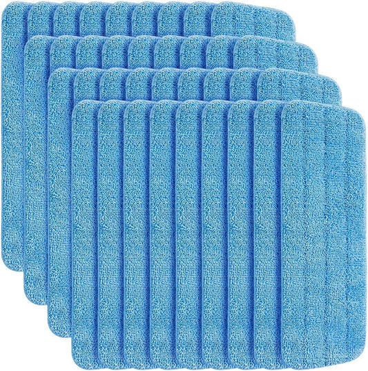 36 Pcs Microfiber Mop Pads Machine Washable Cleaning Flat Mop Head Replacement Reusable Household Pads for Hardwood and Hard Surface Floor Cleaning and Scrubbing