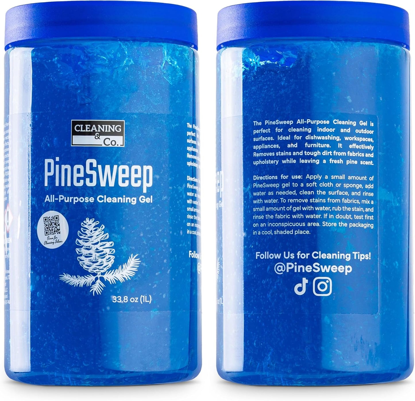All-Purpose Cleaning Gel with Pine Oil – Multipurpose Household Cleaner for Bathroom, Kitchen, Floors, Laundry & More, 33.8 Fl Oz (Pack of 2)
