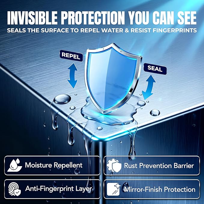 2 x 10oz Sheila Shine Stainless Steel Cleaner and Polish w/ Microfiber Cloth - Cleans, Polishes & Protects Kitchen Appliances, Refrigerators, Sinks, Ovens & Grills - Stainless Cleaner for Appliances