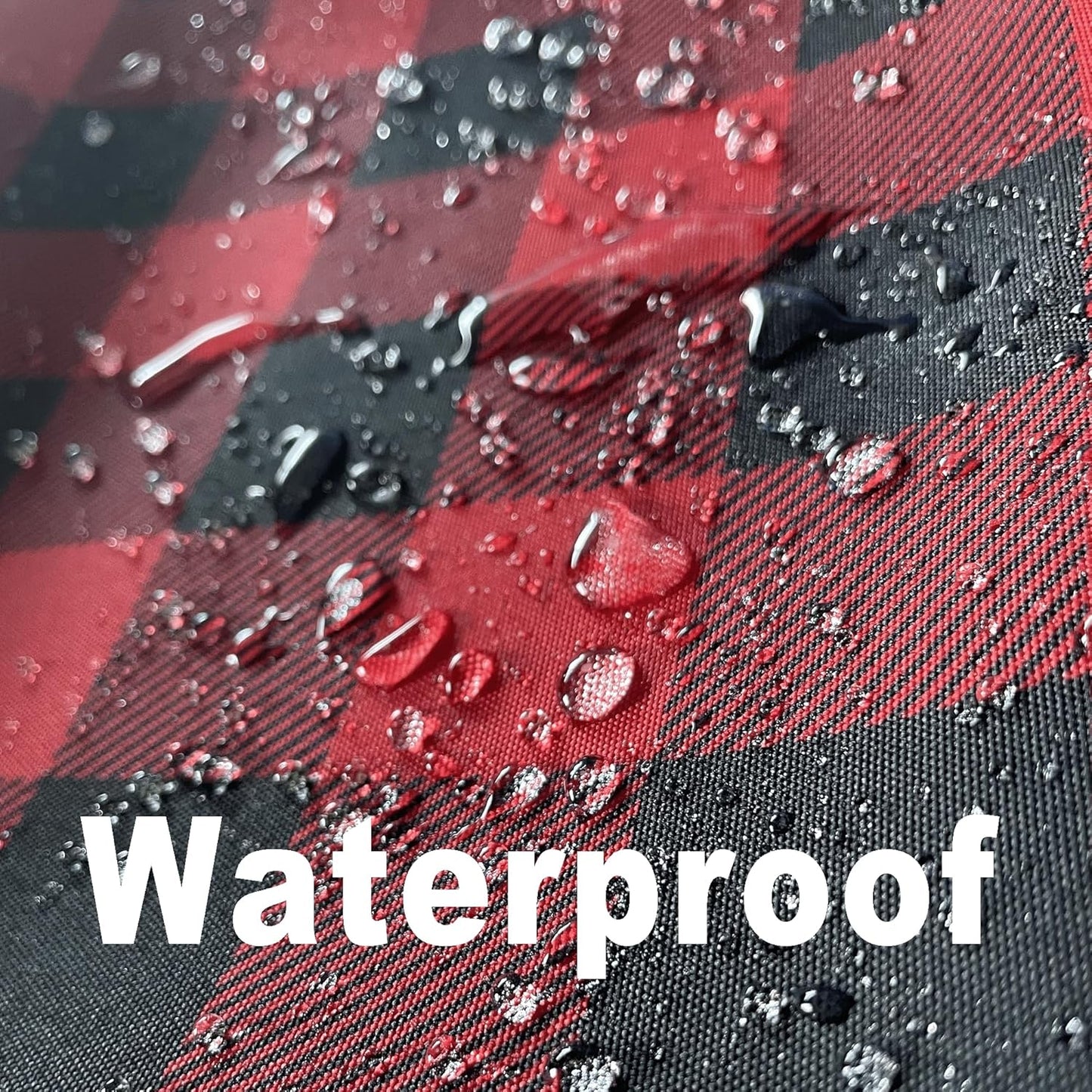 Waterproof Plaid Tablecloth Fabric - Round 58 Inch Classic Gingham Checker Table Cloth for Indoor/Outdoor Use - Buffalo Table Cover for Picnics, BBQs, and Parties